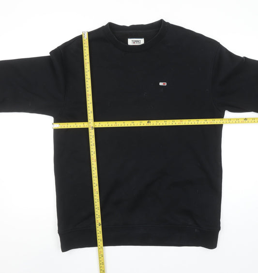 Tommy Jeans Men’s Black Crew Neck Pullover Sweatshirt Size M