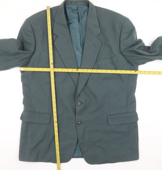 Savoy Taylors Guild Men's Green Wool Cashmere 46R Blazer