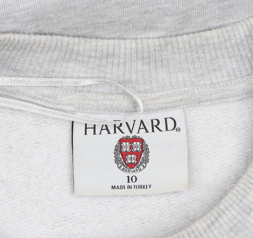 Harvard Grey Graphic Print Sweatshirt by Tu Women’s Size 10