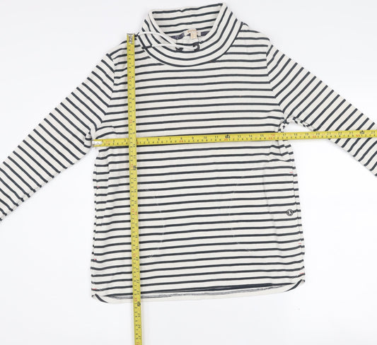 Barbour Women's Navy Stripe Cotton Pullover Sweatshirt Size 8