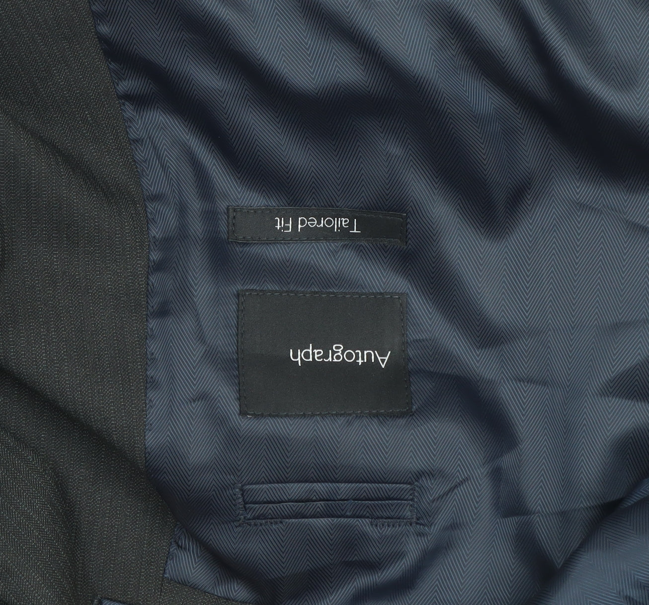 Marks and Spencer Men's Grey 44L Slim Fit Wool Blend Blazer Jacket