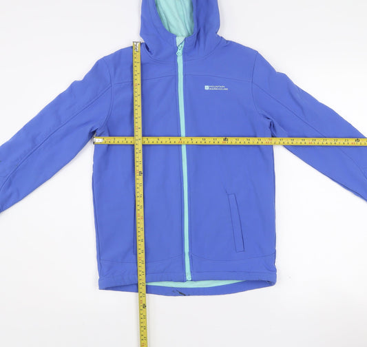 Mountain Warehouse Boys Blue Soft Shell Hooded Jacket 11-12 Years