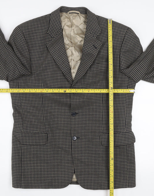 Daniel Grahame Men's Brown Check Wool Blend Blazer Jacket Size 40R