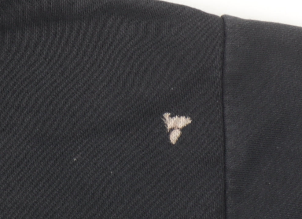 Adidas Men's Black Pullover Hoodie Size S Cotton Blend Sportswear