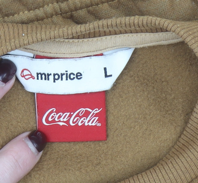 Coca-Cola Brown Colourblock Pullover Sweatshirt Women L Mr Price