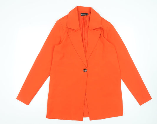 Womens UK Size 8 PRETTYLITTLETHING Orange Basic Jacket