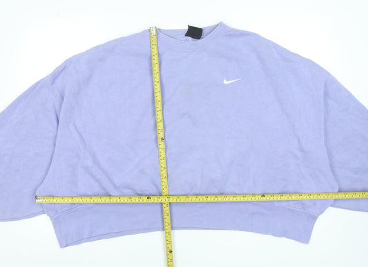 Nike Women’s Lilac Oversized Crew Neck Sweatshirt XXL Cotton Blend