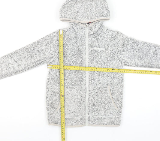 Craghoppers Girls Grey Fleece Hooded Full Zip Jacket Age 5-6 Years
