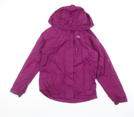 Womens UK Size 2XS Trespass Purple Rain Coat