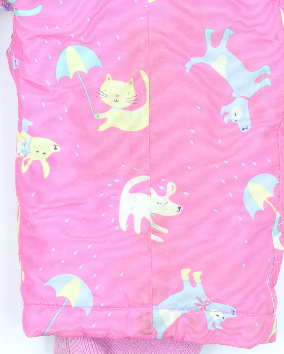 Joules Unisex Baby Pink Waterproof Snowsuit 9-12 Months Hooded Lined Rain Print