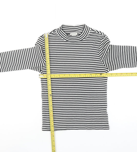 Womens UK Size S Monki Black Basic T-Shirt