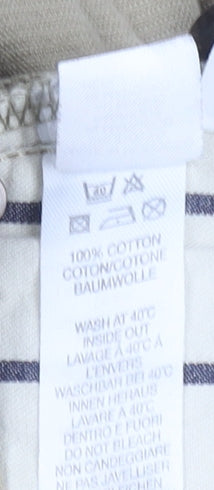 Paul Smith Men Beige Corduroy Regular Fit Trousers 36R Cotton