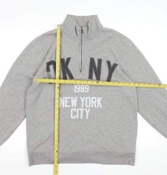 Mens UK Size M DKNY Grey Pullover Sweatshirt