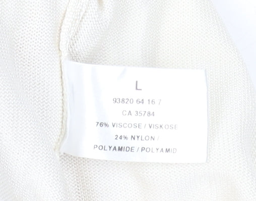 Womens UK Size L Planet Ivory Basic Tank