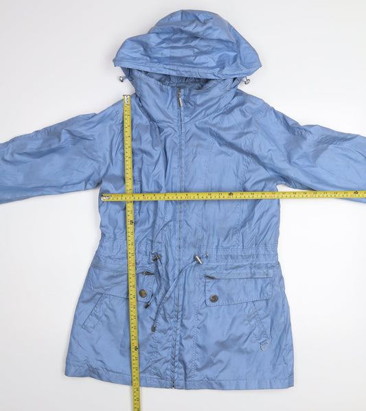 First Avenue Women's Blue Hooded Parka Jacket Size 12