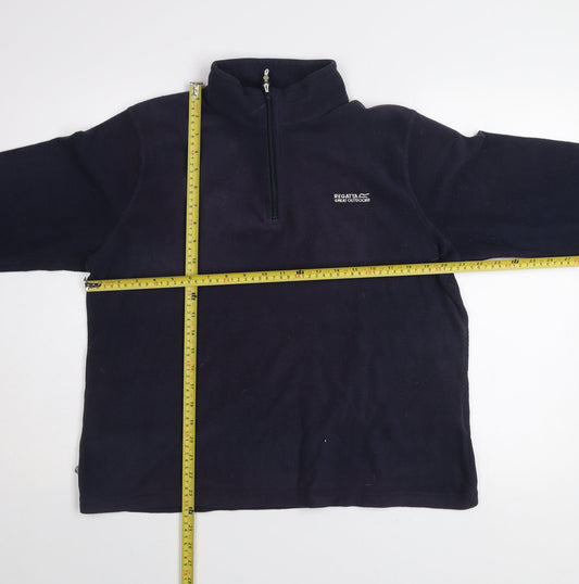 Regatta Women Navy Fleece 1/2 Zip Pullover Sweatshirt UK 16