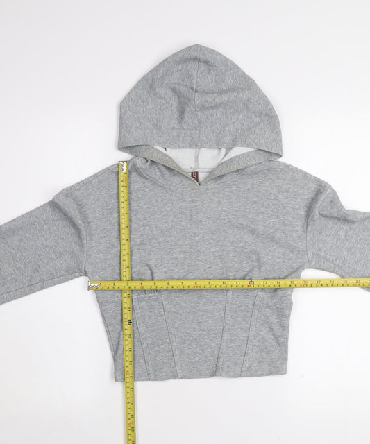 Womens UK Size S By Swan Grey Pullover Hoodie