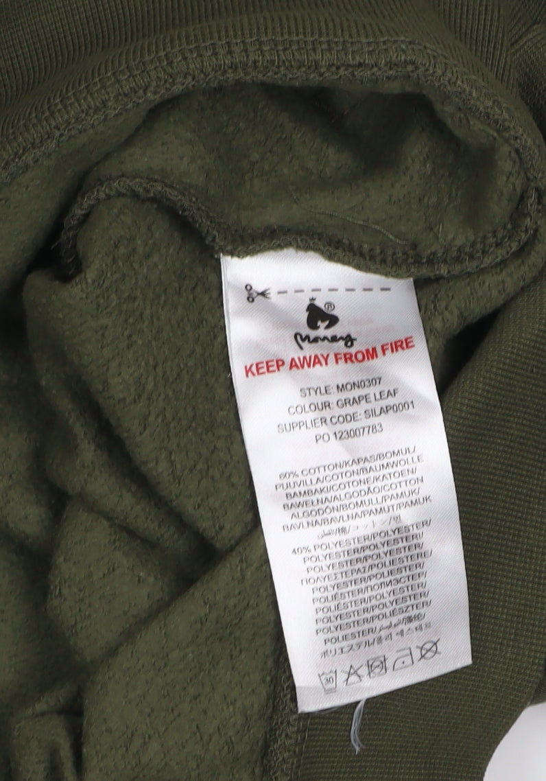 Money Boys Green Hoodie 9-10 Years Pullover Cotton Blend Logo Design