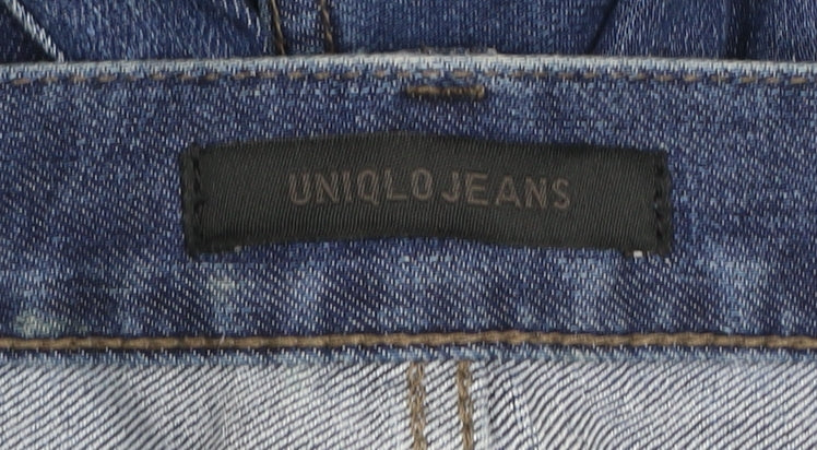 UNIQLO Men Blue 32in Regular Fit Straight Denim Jeans