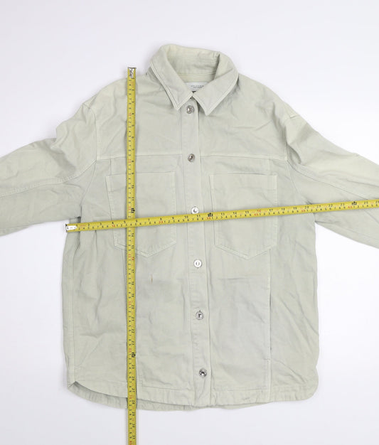 Zara Men's Green Cotton Corduroy Button Jacket XS