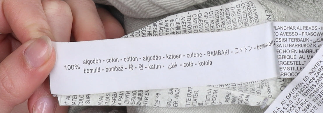 Zara Men's Green Cotton Corduroy Button Jacket XS