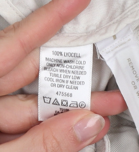 LOFT Women Petites Beige Lyocell Military Jacket S