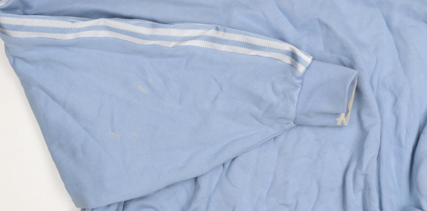 Womens UK Size 10 adidas Blue Pullover Hoodie