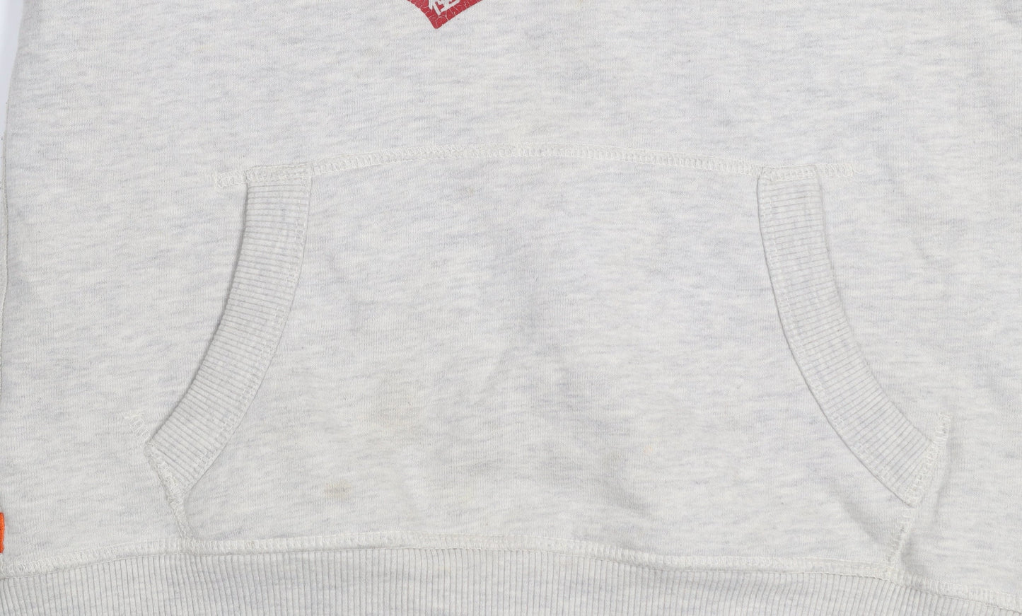 Superdry Heritage Grey Hoodie Women UK 8 Pullover Cotton Blend Casual