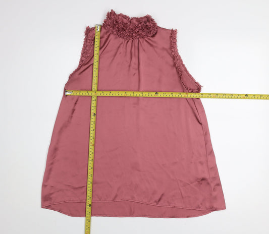 Womens UK Size S Zara Pink Tunic Blouse