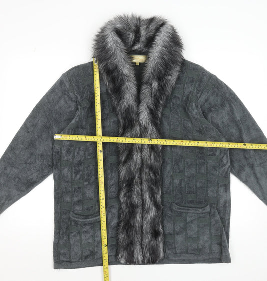Womens UK Size M Frank Saul Grey Overcoat