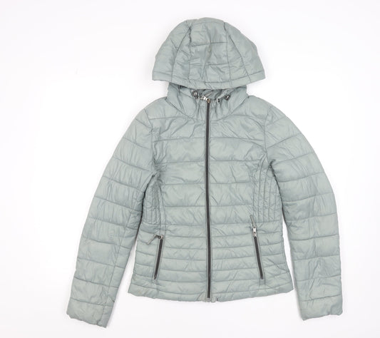 Womens UK Size 2XS Primark Grey Puffer Jacket
