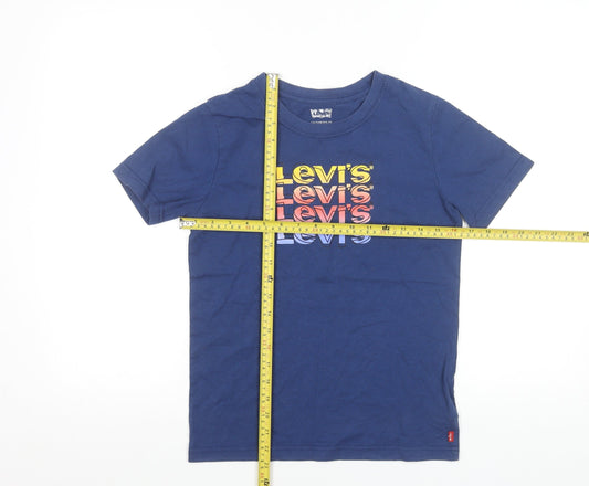 Levi's Boys Blue Logo Graphic Short Sleeve Cotton T-Shirt 12 Years