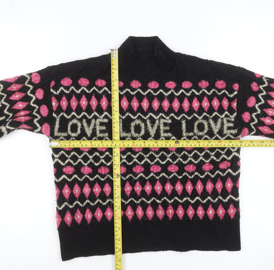 Womens UK Size M Oasis Black Pullover Jumper