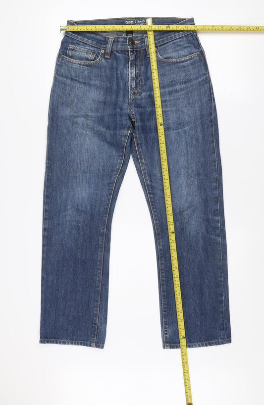 Gap Men's Blue Straight Fit Denim Jeans 29W 30L Cotton Classic Style