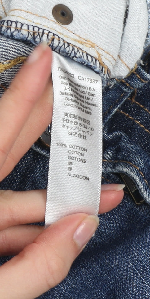 Gap Men's Blue Straight Fit Denim Jeans 29W 30L Cotton Classic Style