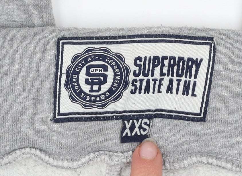 Superdry Men's Grey Jogger Sweatpants 2XS Regular Fit Fleece Trousers
