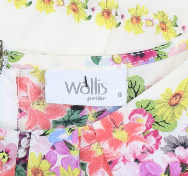 Womens UK Size 8 Wallis Multicoloured Tunic Blouse