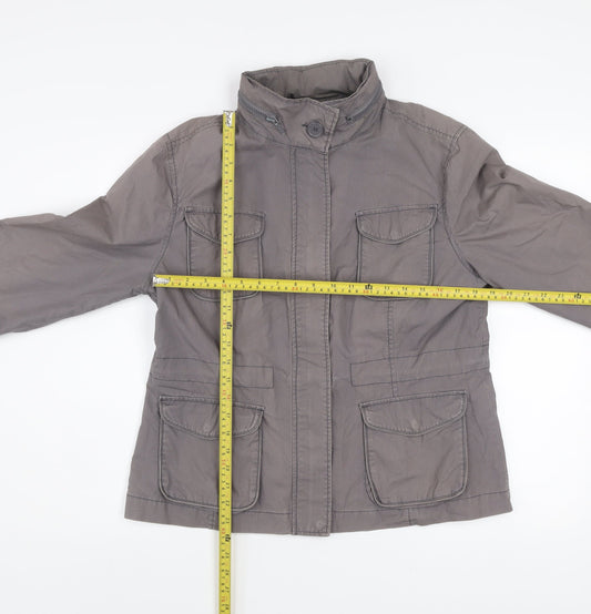 Womens UK Size 16 Dorothy Perkins Grey Military Jacket