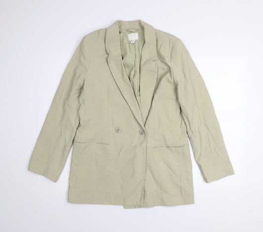 H&M Womens Beige XS Regular Fit Blazer Jacket