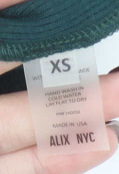 Womens UK Size XS ALIX NYC One-Piece Green Bodysuit