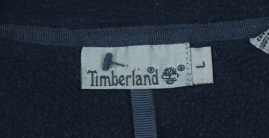 Timberland Mens Red Fleece Half Zip Pullover Sweatshirt L