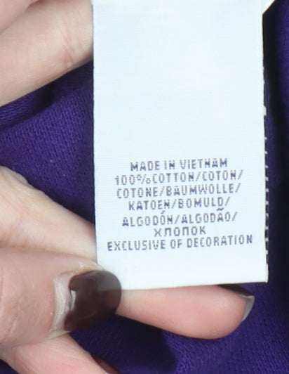 Ralph Lauren Men's Purple Classic Fit Cotton Short Sleeve Polo Shirt Size L