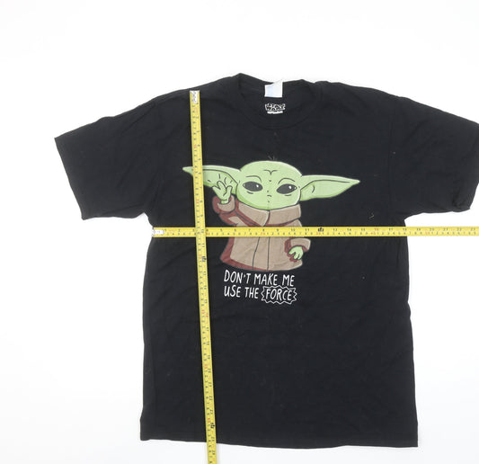 Port & Company Star Wars Mens Black Grogu Graphic T-Shirt Medium