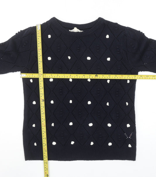 Falmer Heritage Women's Blue Size 10 Knit Argyle Pullover Jumper