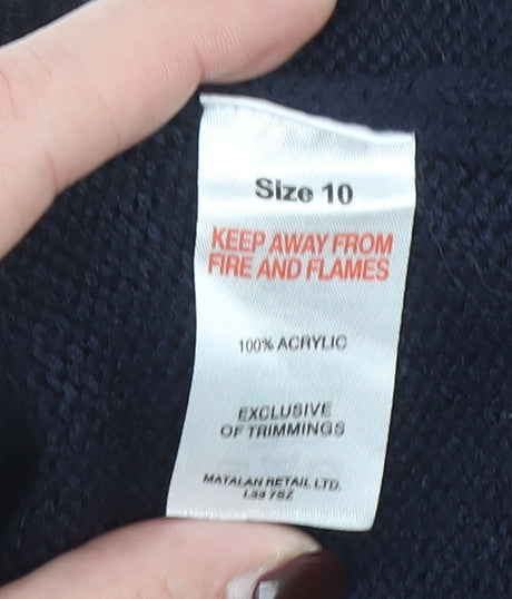 Falmer Heritage Women's Blue Size 10 Knit Argyle Pullover Jumper