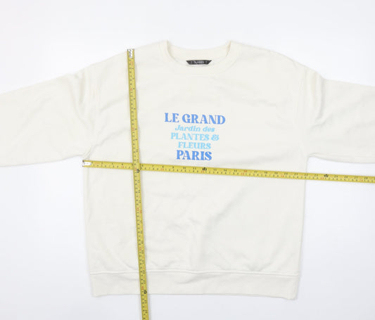 Womens UK Size 12 Dunnes Stores Ivory Pullover Sweatshirt