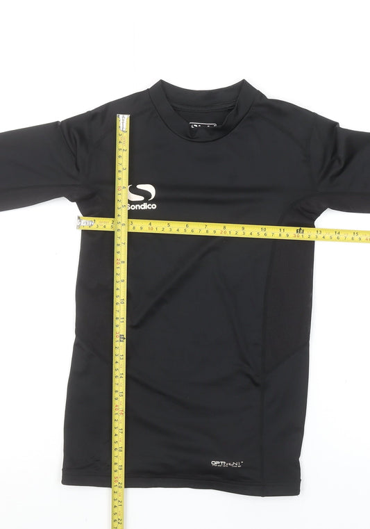 Sondico Boys Black Long Sleeve Compression Sports Top 11-12 Years
