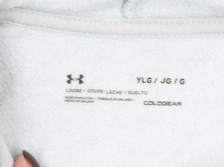 Boys UK Size 14-15 Years Under armour Grey Pullover Hoodie