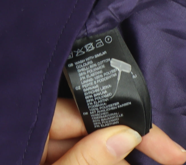 H&M Women's Purple Belted Single-Breasted Blazer UK 14