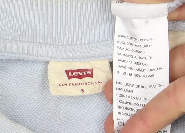 Womens UK Size S Levi's Blue Pullover Sweatshirt